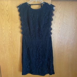Urban Outfitters Black Fitted Lace Dress size 6